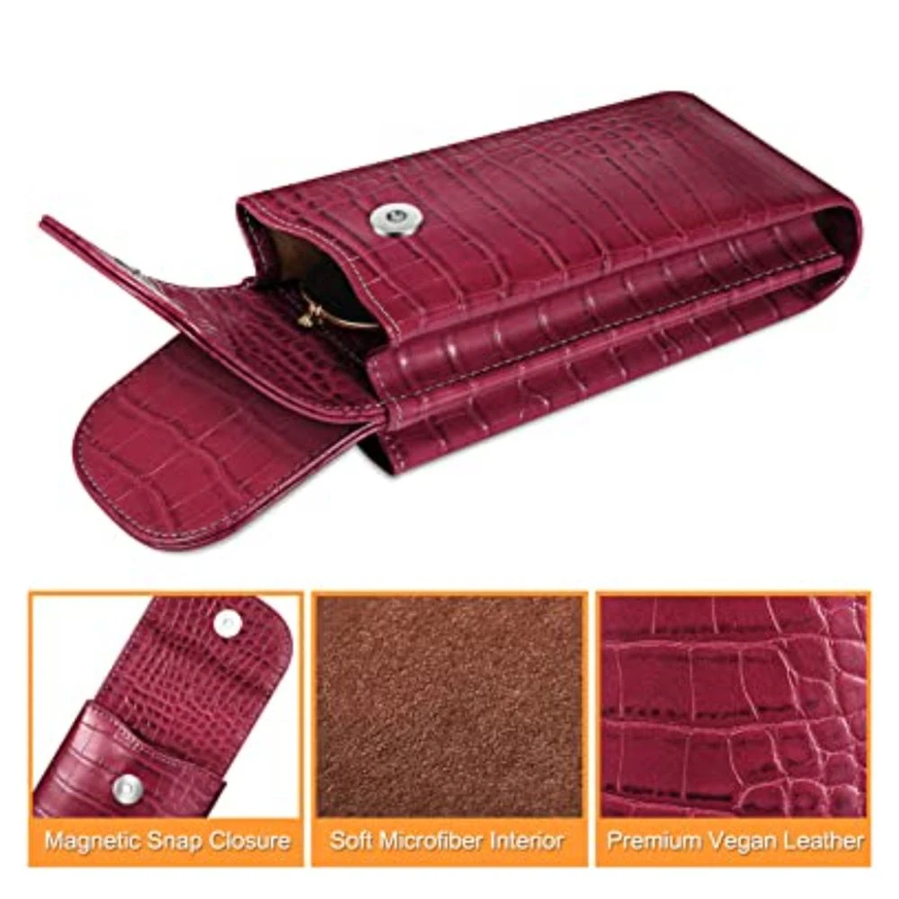 Faux Leather Sunglasses Pouch