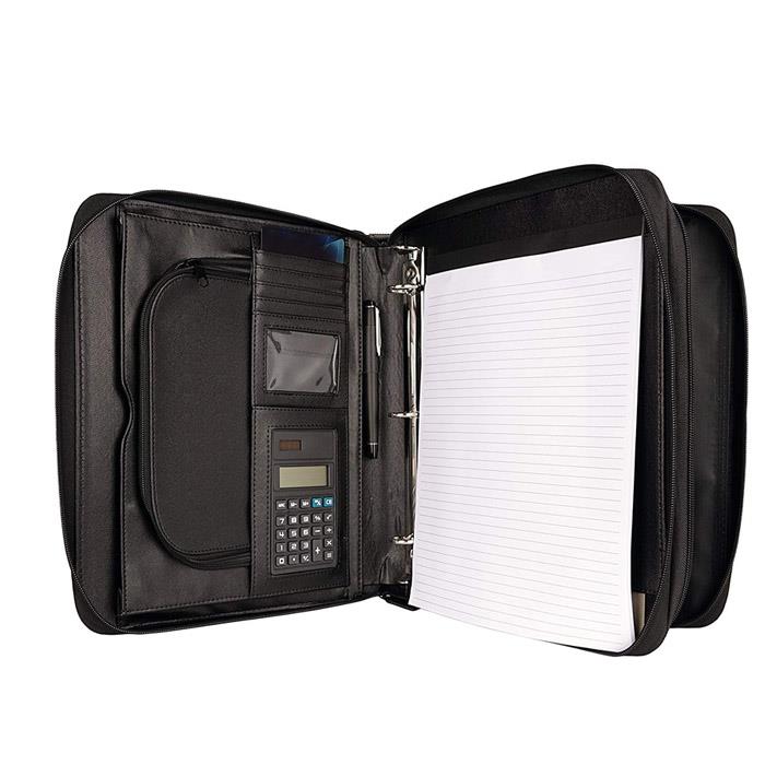 Leather Ring Binder With Shoulder Strap