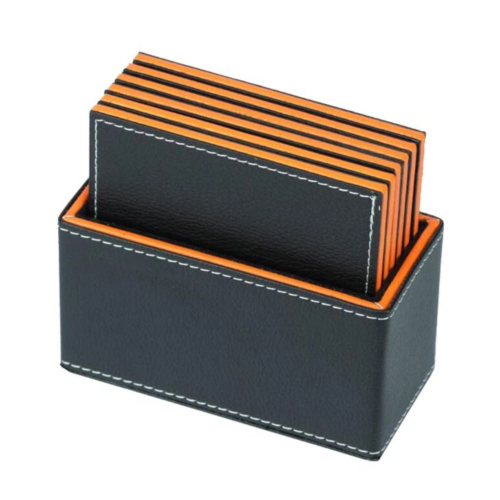  Faux Leather Drink Coaster