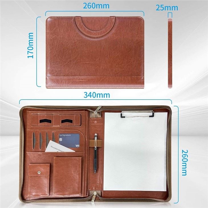 Custom Logo Leather File Folder