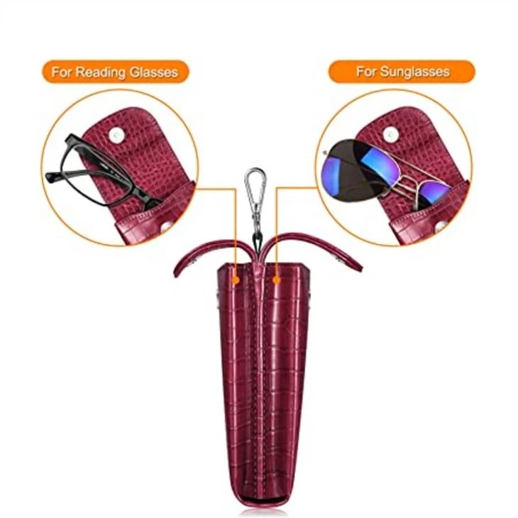 Faux Leather Sunglasses Pouch